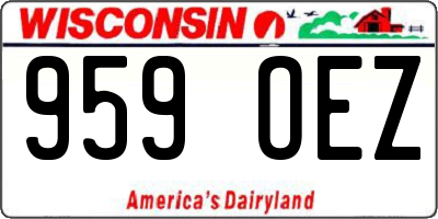 WI license plate 959OEZ