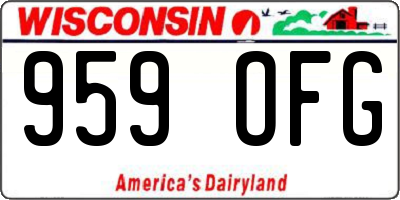 WI license plate 959OFG