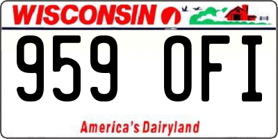WI license plate 959OFI