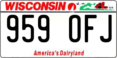 WI license plate 959OFJ