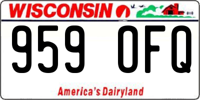 WI license plate 959OFQ