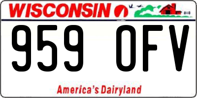 WI license plate 959OFV