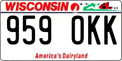 WI license plate 959OKK