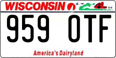 WI license plate 959OTF