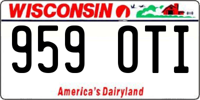WI license plate 959OTI