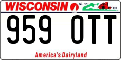 WI license plate 959OTT