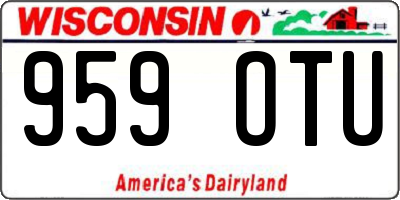 WI license plate 959OTU