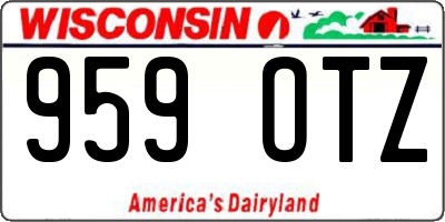 WI license plate 959OTZ