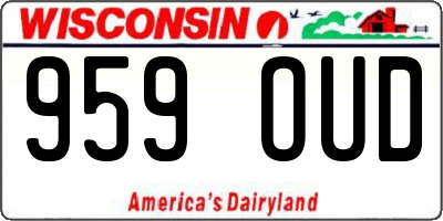 WI license plate 959OUD