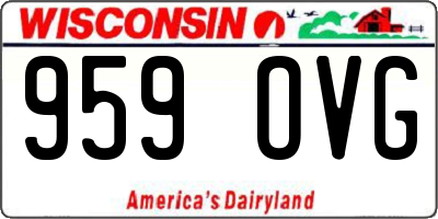WI license plate 959OVG