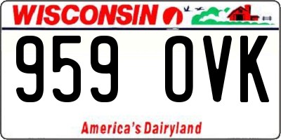 WI license plate 959OVK