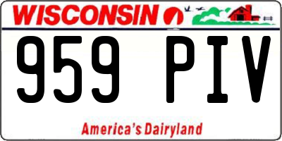 WI license plate 959PIV