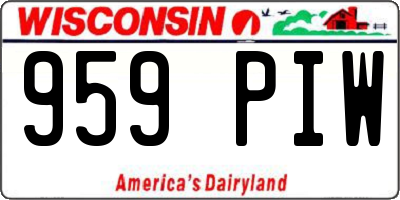 WI license plate 959PIW