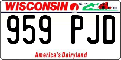 WI license plate 959PJD