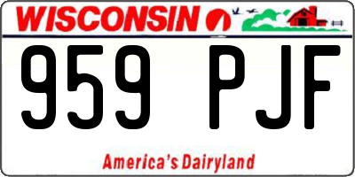 WI license plate 959PJF
