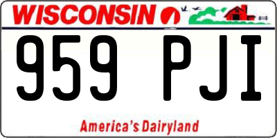 WI license plate 959PJI
