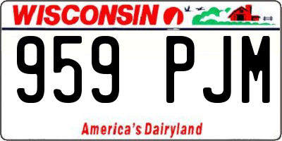 WI license plate 959PJM