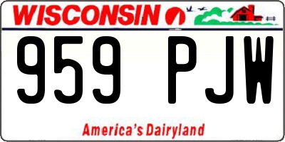 WI license plate 959PJW