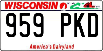 WI license plate 959PKD