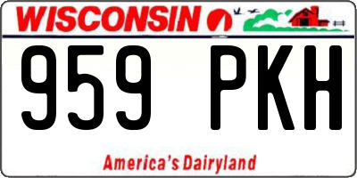 WI license plate 959PKH