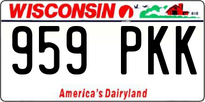 WI license plate 959PKK