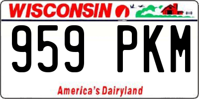 WI license plate 959PKM