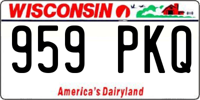 WI license plate 959PKQ