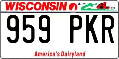 WI license plate 959PKR