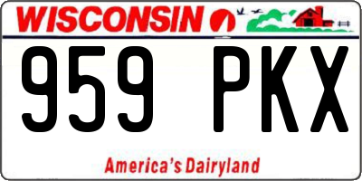 WI license plate 959PKX