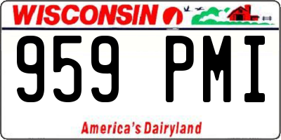 WI license plate 959PMI