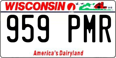 WI license plate 959PMR