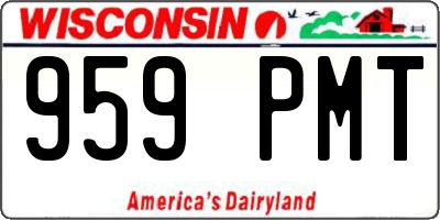 WI license plate 959PMT