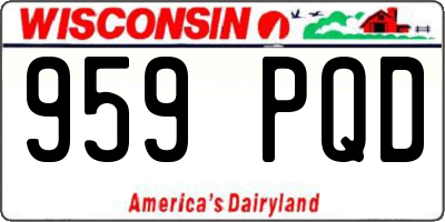 WI license plate 959PQD