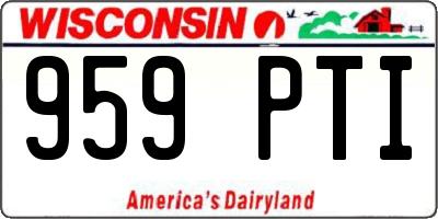 WI license plate 959PTI