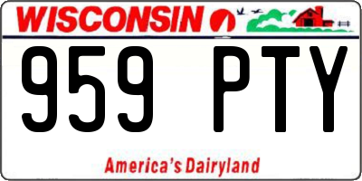 WI license plate 959PTY