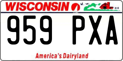 WI license plate 959PXA