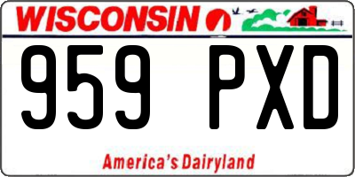 WI license plate 959PXD