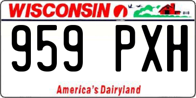 WI license plate 959PXH