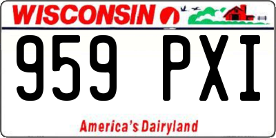 WI license plate 959PXI