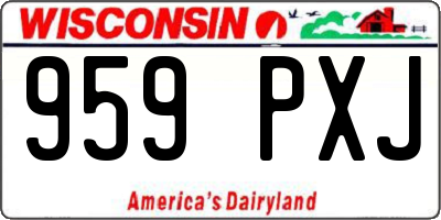 WI license plate 959PXJ