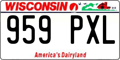 WI license plate 959PXL