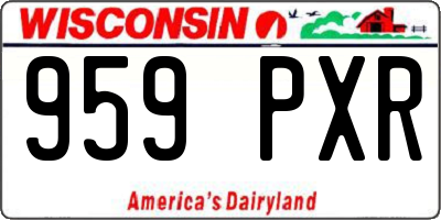 WI license plate 959PXR