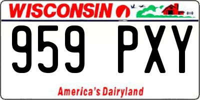 WI license plate 959PXY