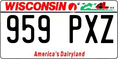 WI license plate 959PXZ