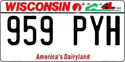 WI license plate 959PYH