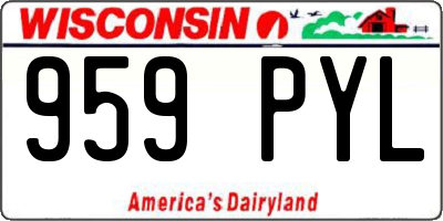 WI license plate 959PYL