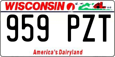 WI license plate 959PZT