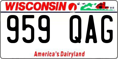WI license plate 959QAG