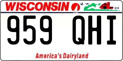 WI license plate 959QHI