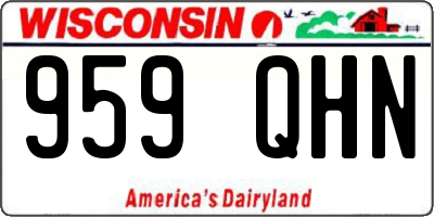 WI license plate 959QHN